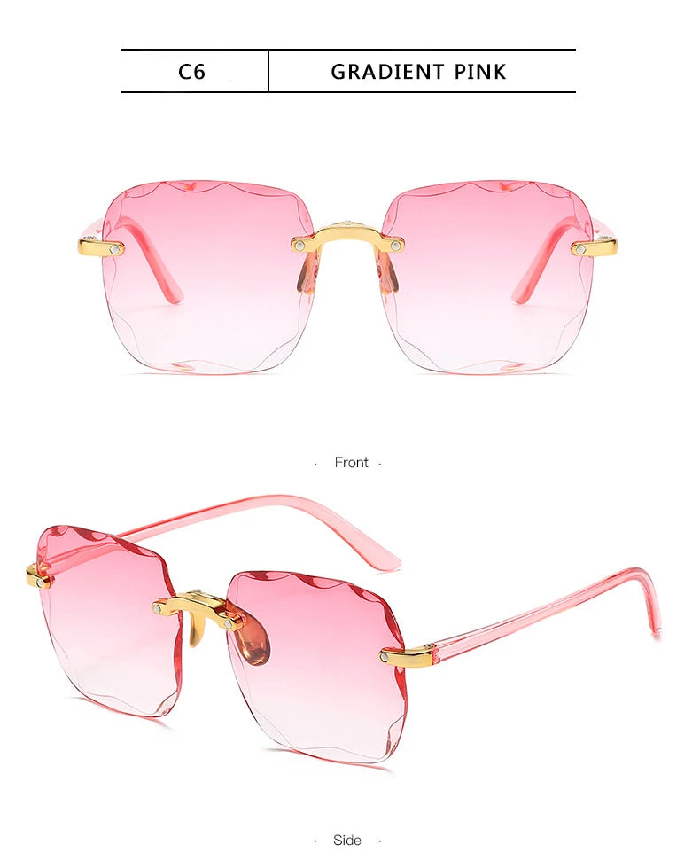 Square Rimless Sunglasses