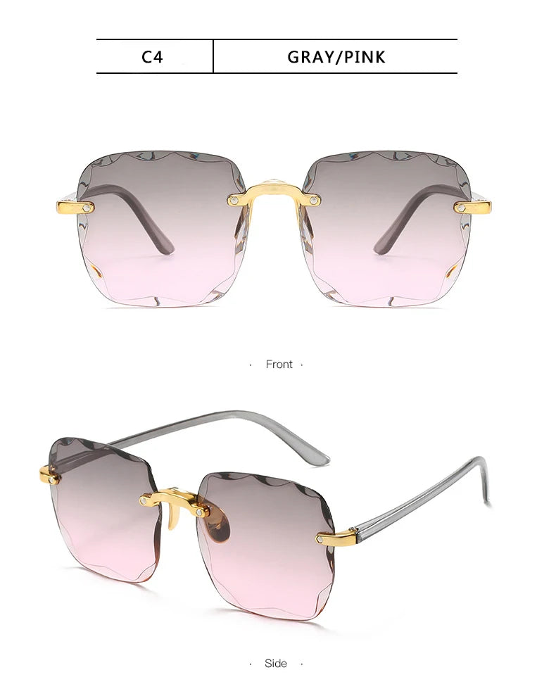 Square Rimless Sunglasses