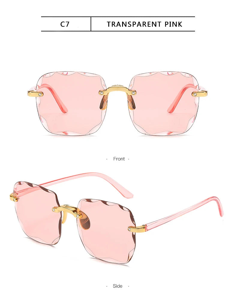 Square Rimless Sunglasses