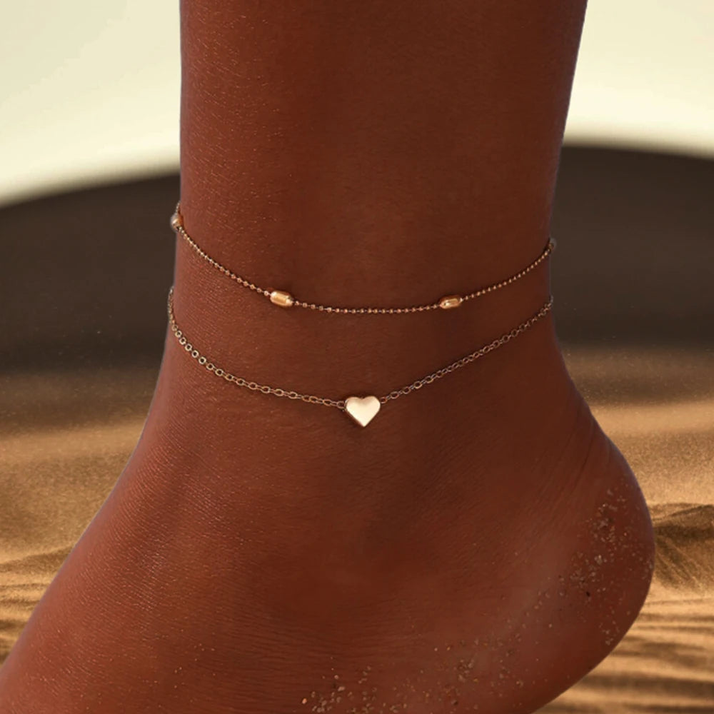 Love Heart Chain Anklet