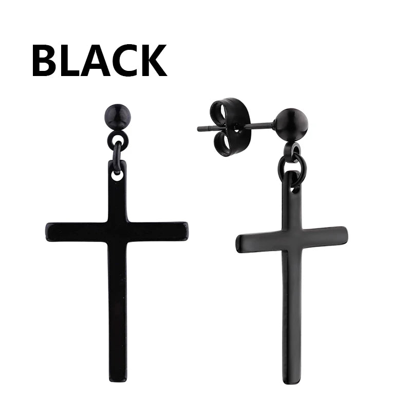 Cross Stars Punk Dangle Earrings