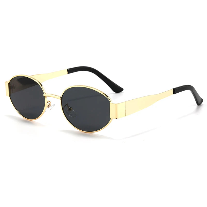Metal Frame Oval Sunglasses