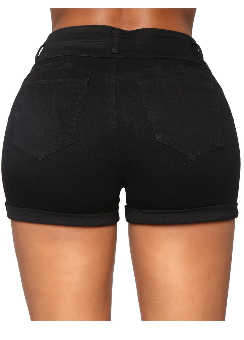 High Waist Denim Shorts