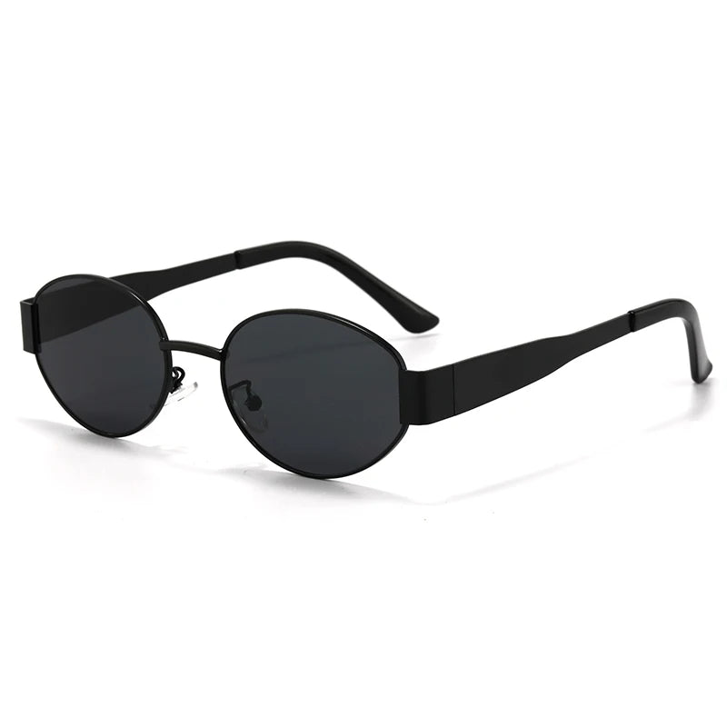 Metal Frame Oval Sunglasses
