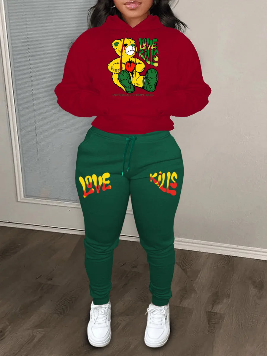 Fashion Hoodie Butterfly Tracksuit