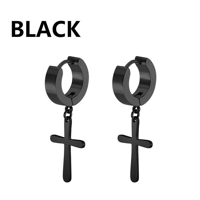 Cross Stars Punk Dangle Earrings