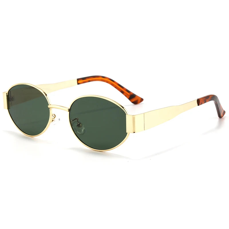 Metal Frame Oval Sunglasses