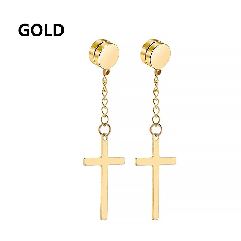 Cross Stars Punk Dangle Earrings