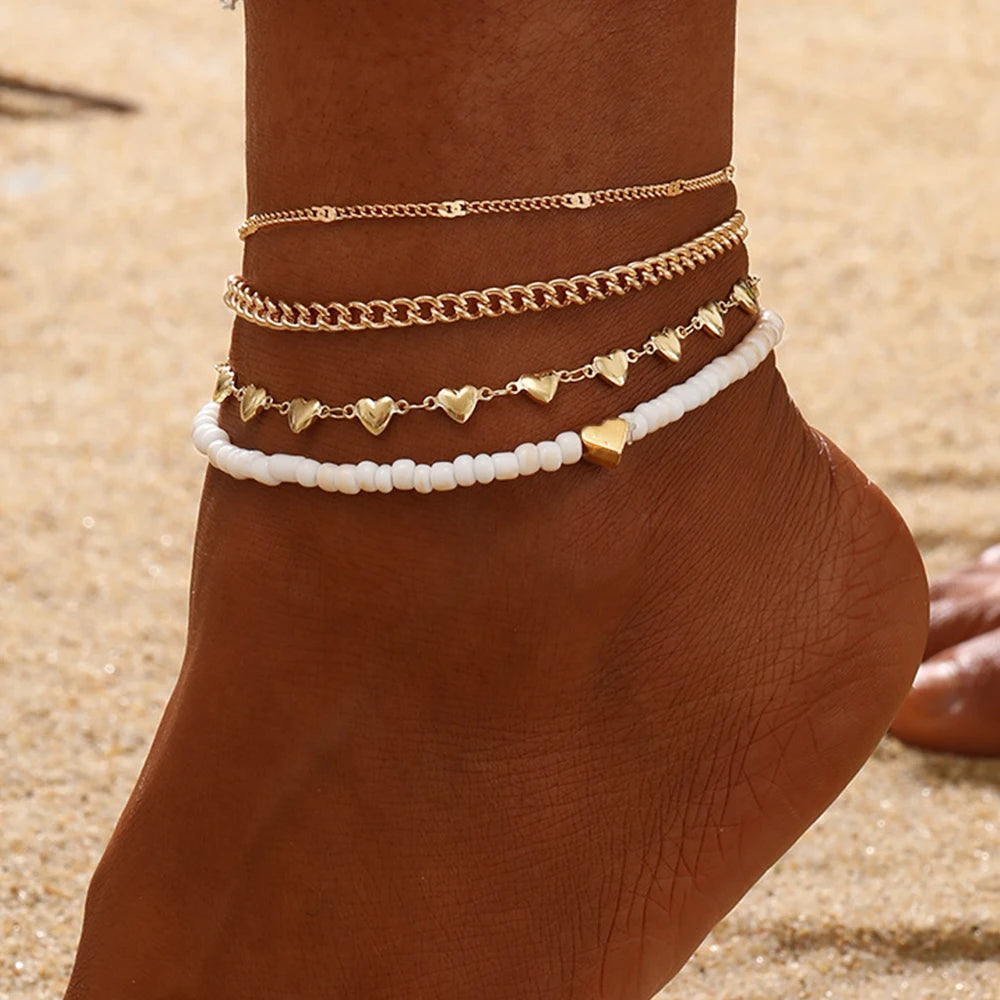 Love Heart Chain Anklet