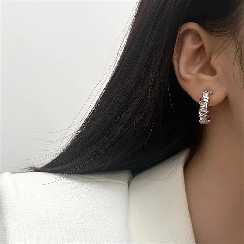Vintage CC Stud Earrings