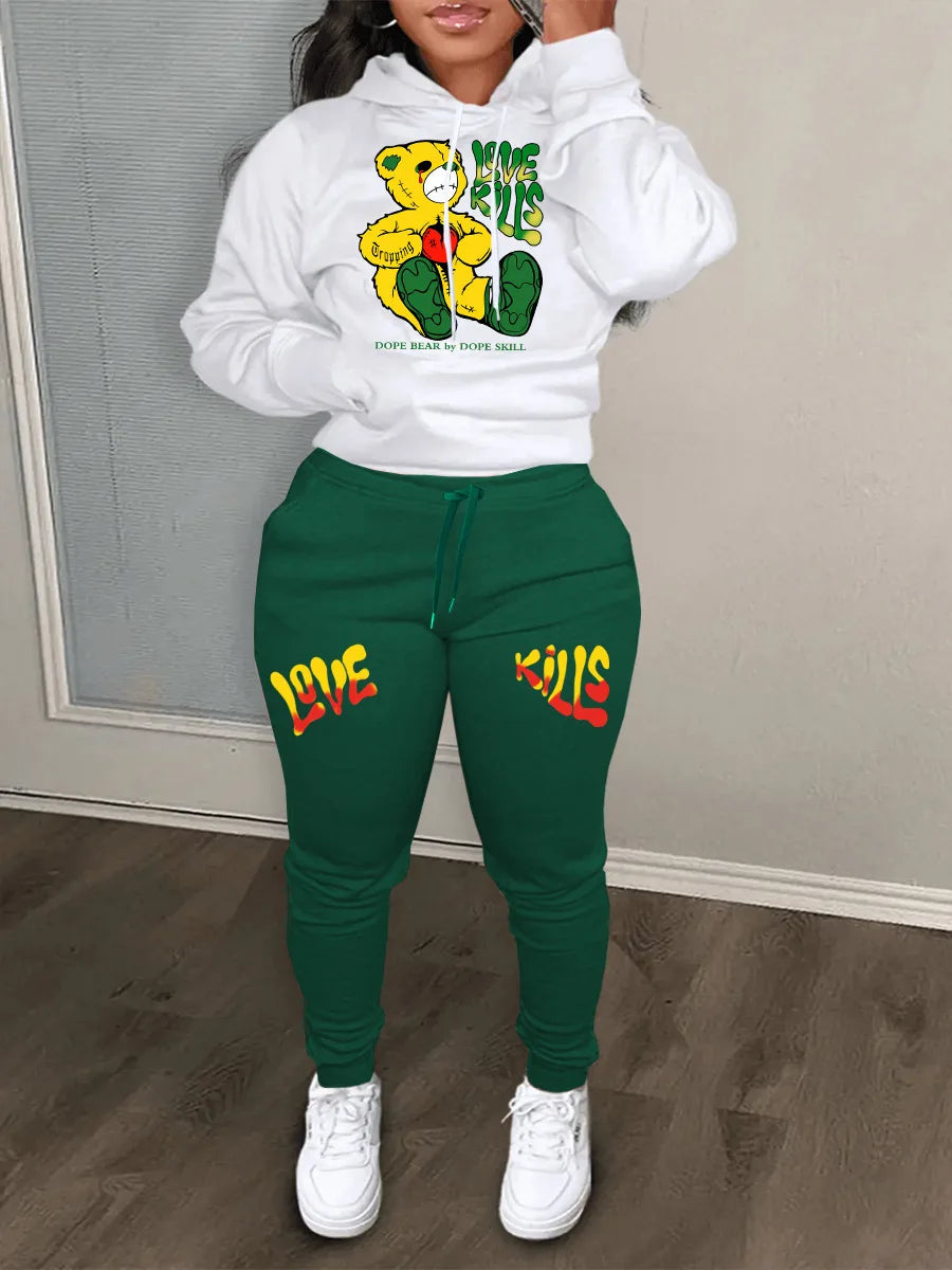 Fashion Hoodie Butterfly Tracksuit