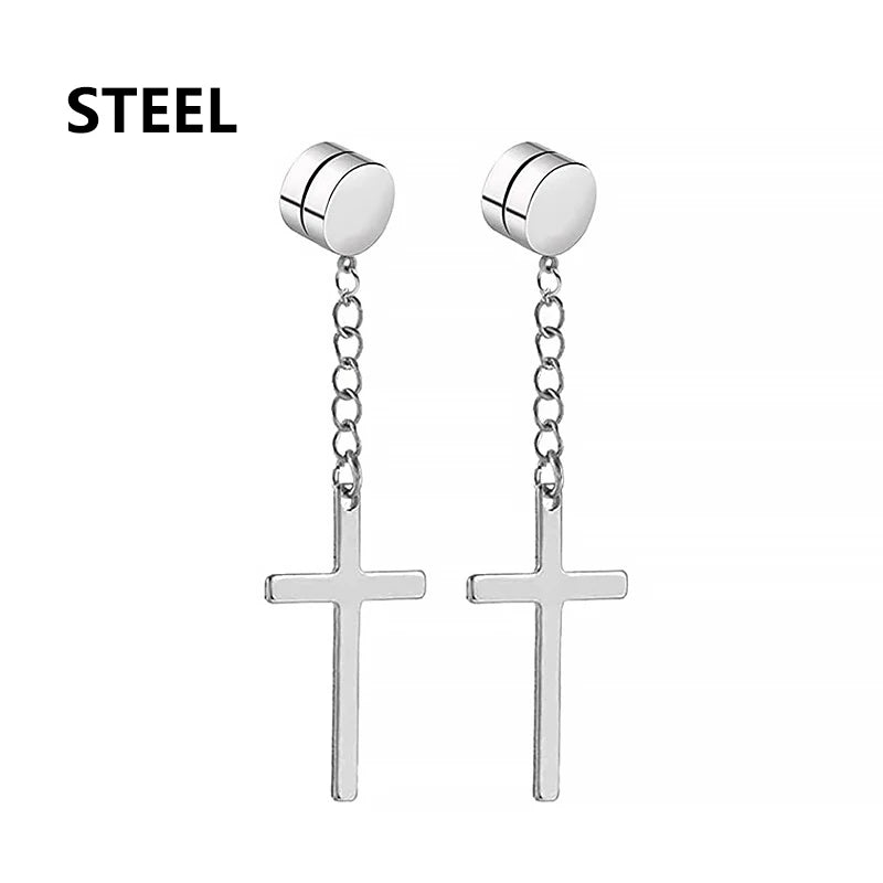 Cross Stars Punk Dangle Earrings