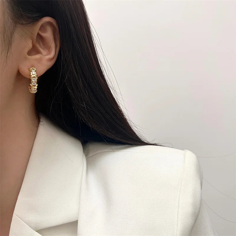 Vintage CC Stud Earrings