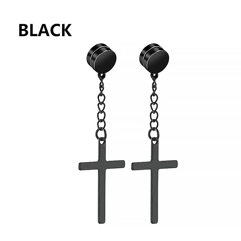 Cross Stars Punk Dangle Earrings