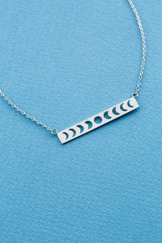 Lunar Phase Bar Necklace