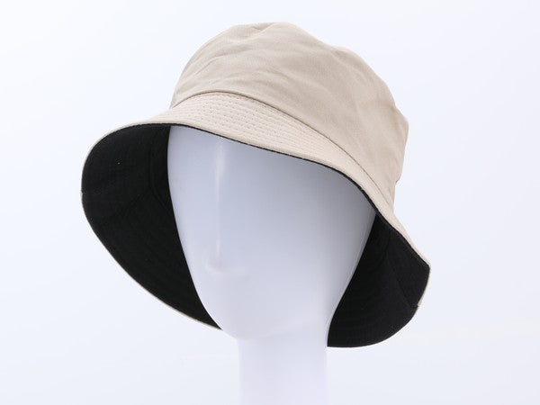 SOLID REVERSIBLE BUCKET HAT