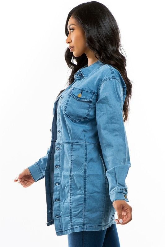 DENIM SHIRT DRESS