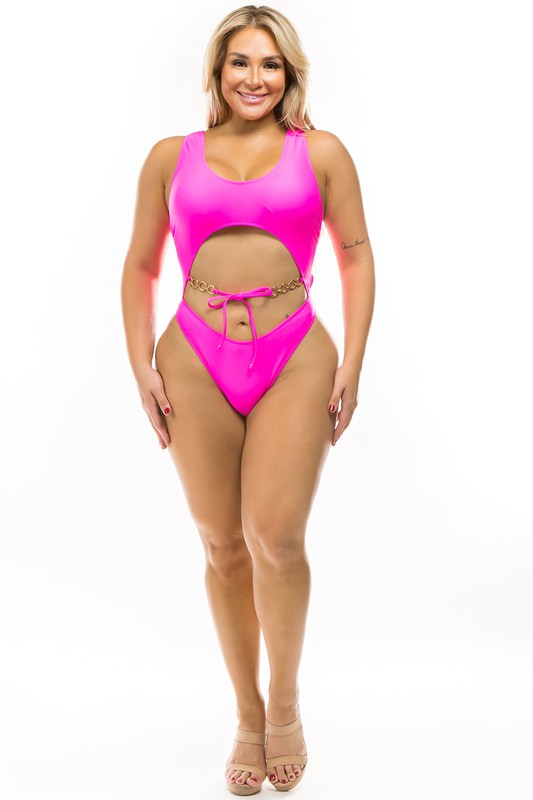 CHAIN GIRDLE SWIMSUIT