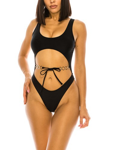 CHAIN GIRDLE SWIMSUIT