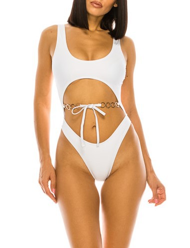 CHAIN GIRDLE SWIMSUIT