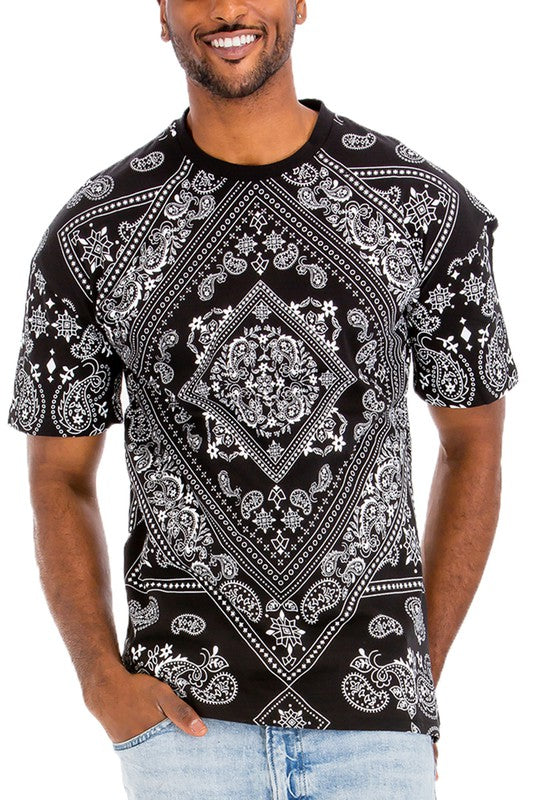 Weiv Mens Bandana Print TShirt