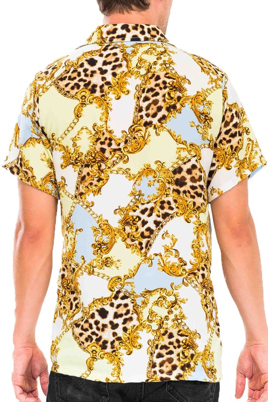 Leopard Cheetah Button Down Shirt