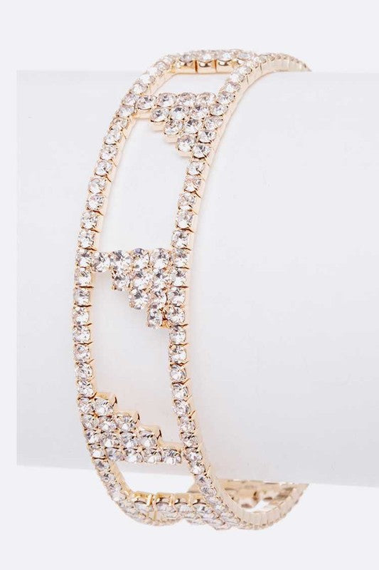 Rhinestone Cuff Bridal Bracelet