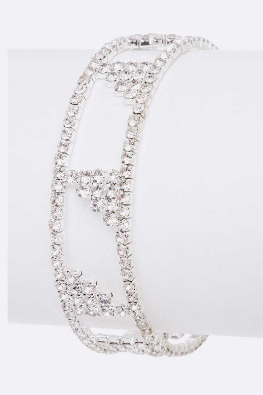 Rhinestone Cuff Bridal Bracelet