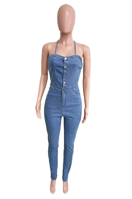 DENIM SEXY JUMPSUIT