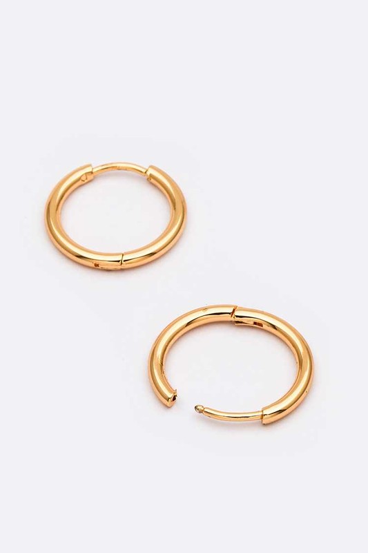 17MM Shiny Small Hoop Earrings