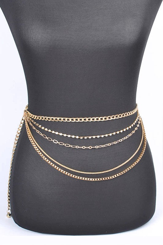 Iconic Mix Chain Rhinestone Chain Belt