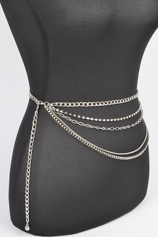 Iconic Mix Chain Rhinestone Chain Belt