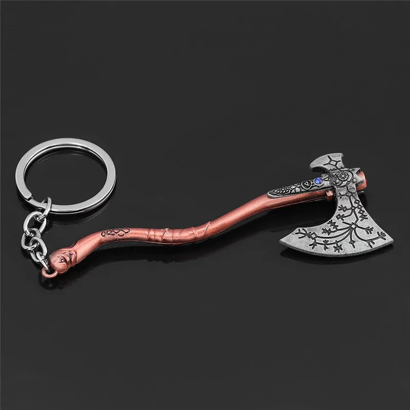 Vintage God of War 4 Kratos sword Keychain Pendant keyring jewelry men and women car key chain Accessories