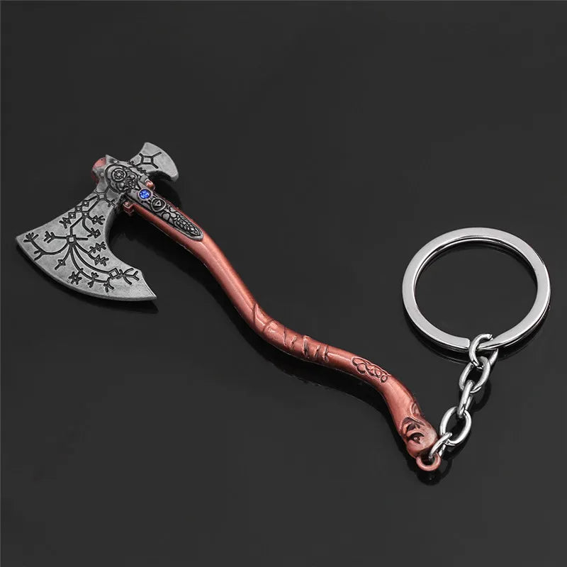 Vintage God of War 4 Kratos sword Keychain Pendant keyring jewelry men and women car key chain Accessories