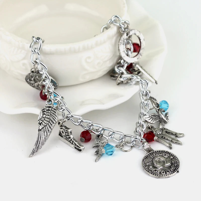 Percy Jackson charm Bracelet Alloy Jewelry Vintage Bracelet Link Chain Gift For Ladies Women Men