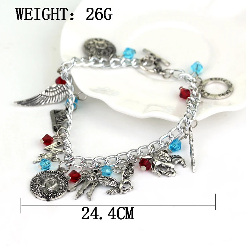 Percy Jackson charm Bracelet Alloy Jewelry Vintage Bracelet Link Chain Gift For Ladies Women Men