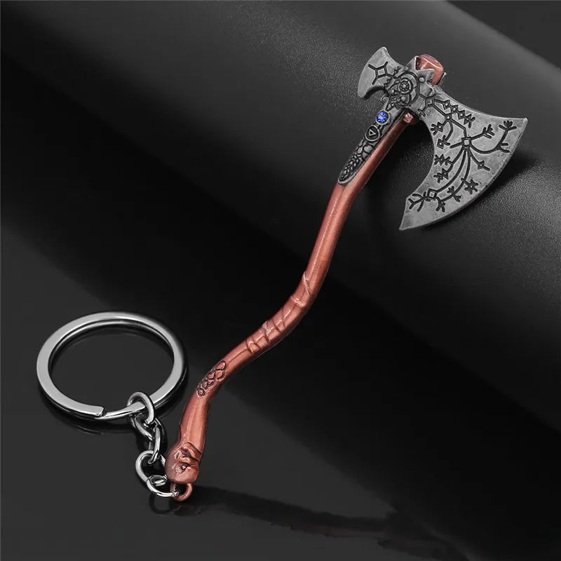 Vintage God of War 4 Kratos sword Keychain Pendant keyring jewelry men and women car key chain Accessories