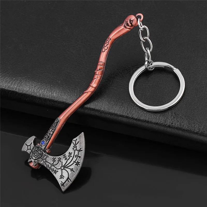 Vintage God of War 4 Kratos sword Keychain Pendant keyring jewelry men and women car key chain Accessories