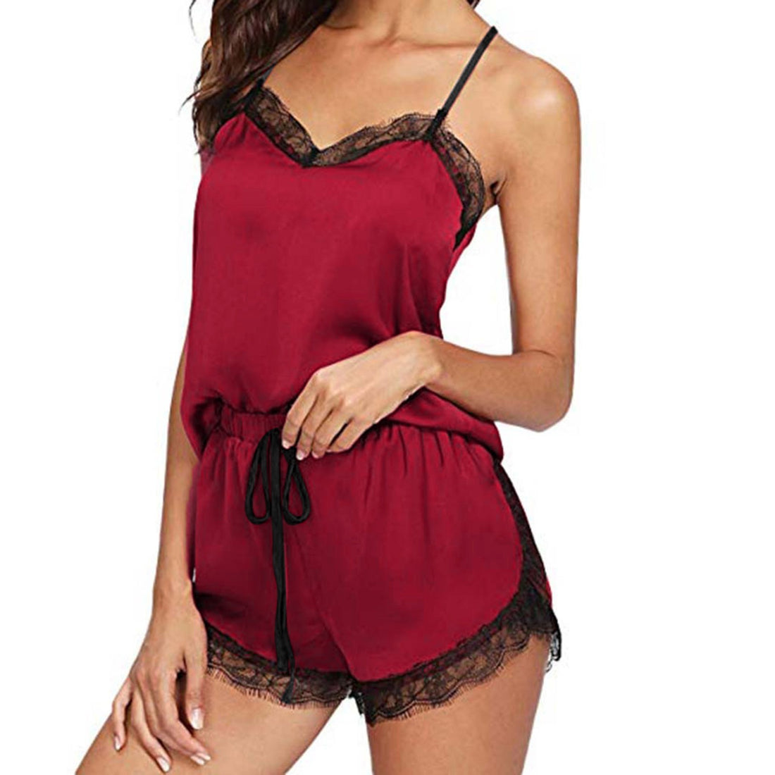 Lace Trim Pajama Set