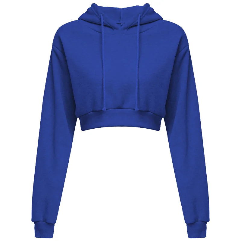 Women Crop Top Hoodie