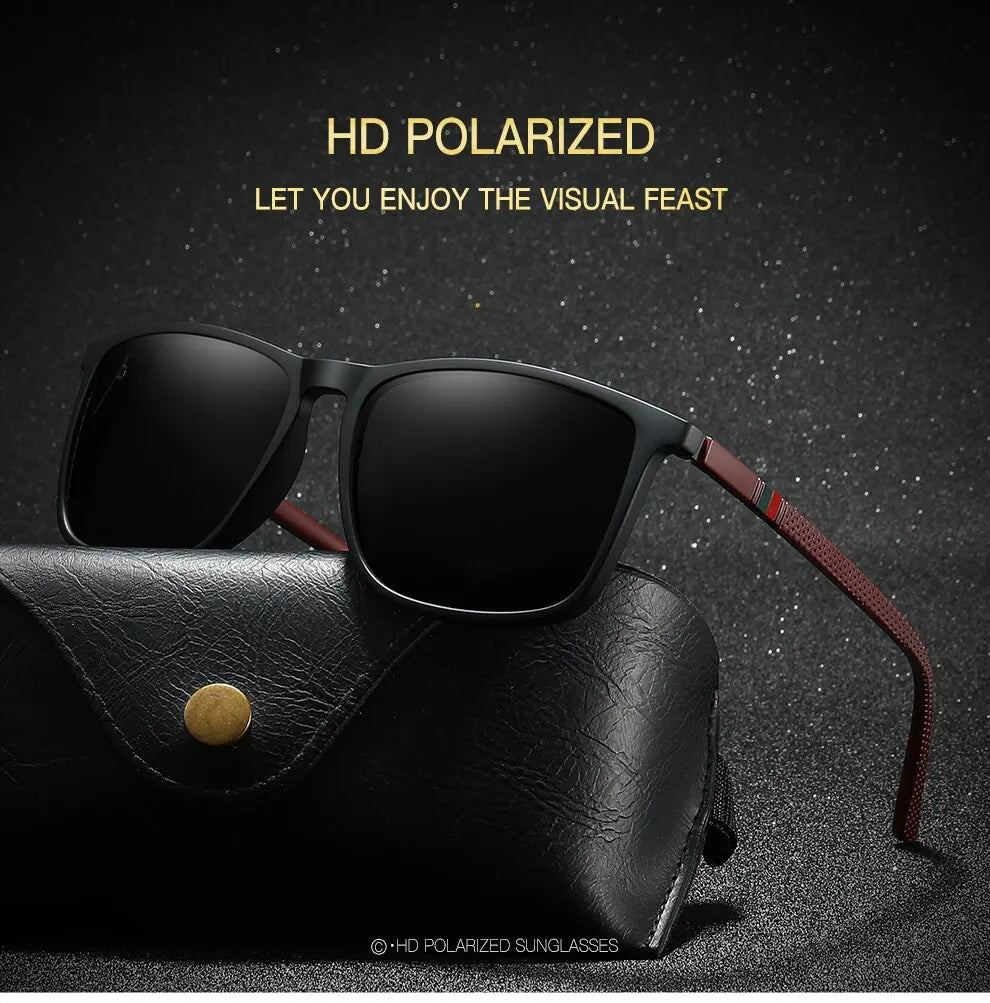 Luxury Vintage Square Polarized Sunglasses