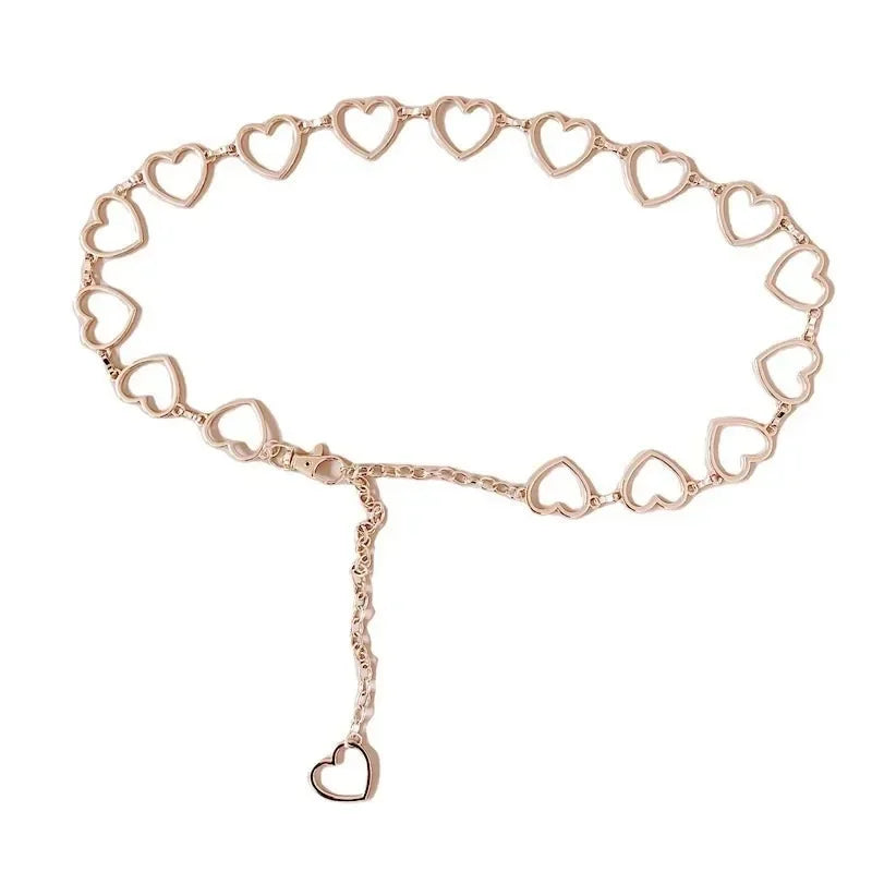 Waist Chain Love Heart Hollow Belt