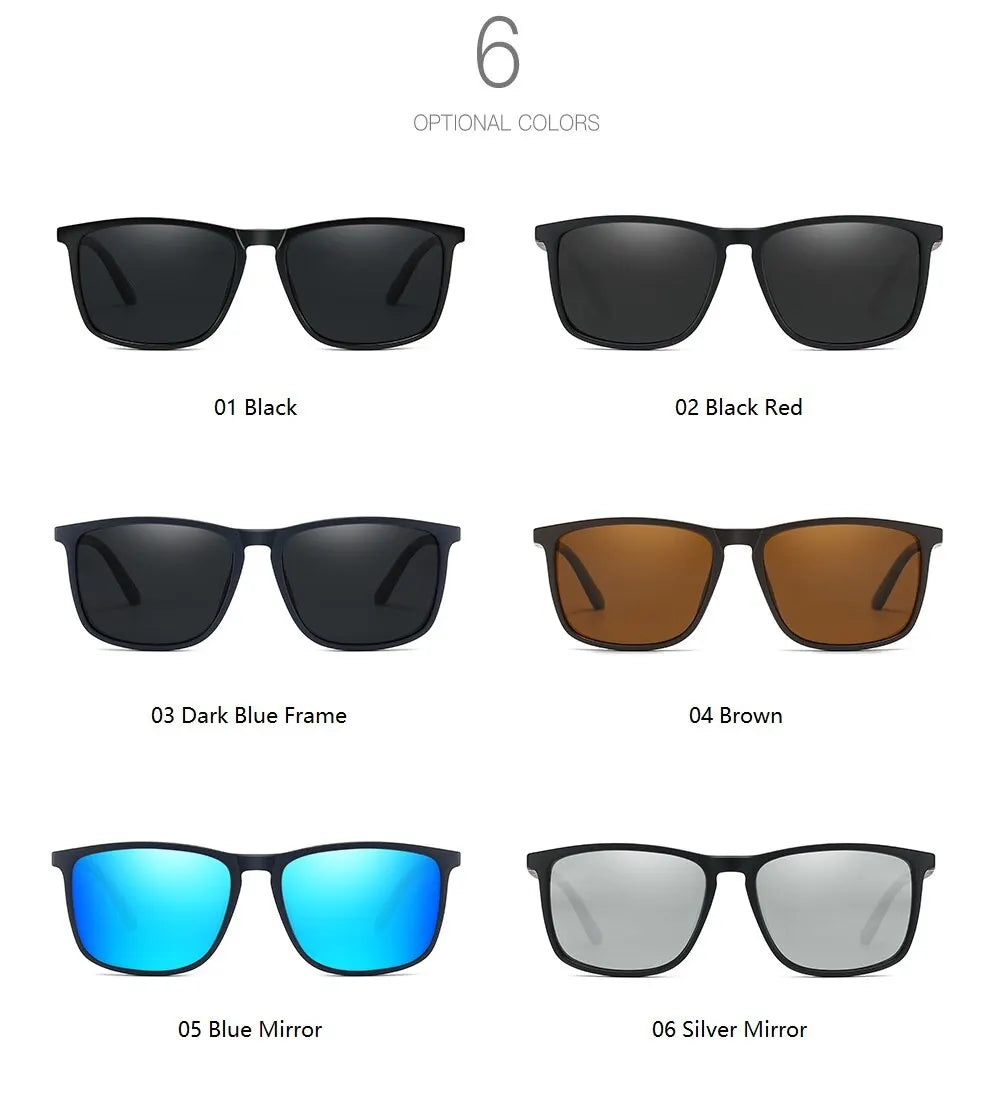 Luxury Vintage Square Polarized Sunglasses