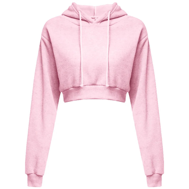 Women Crop Top Hoodie