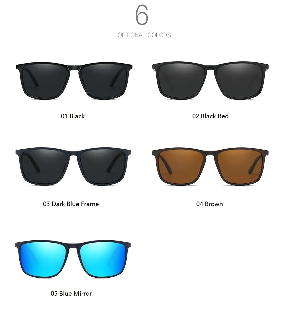 Luxury Vintage Square Polarized Sunglasses