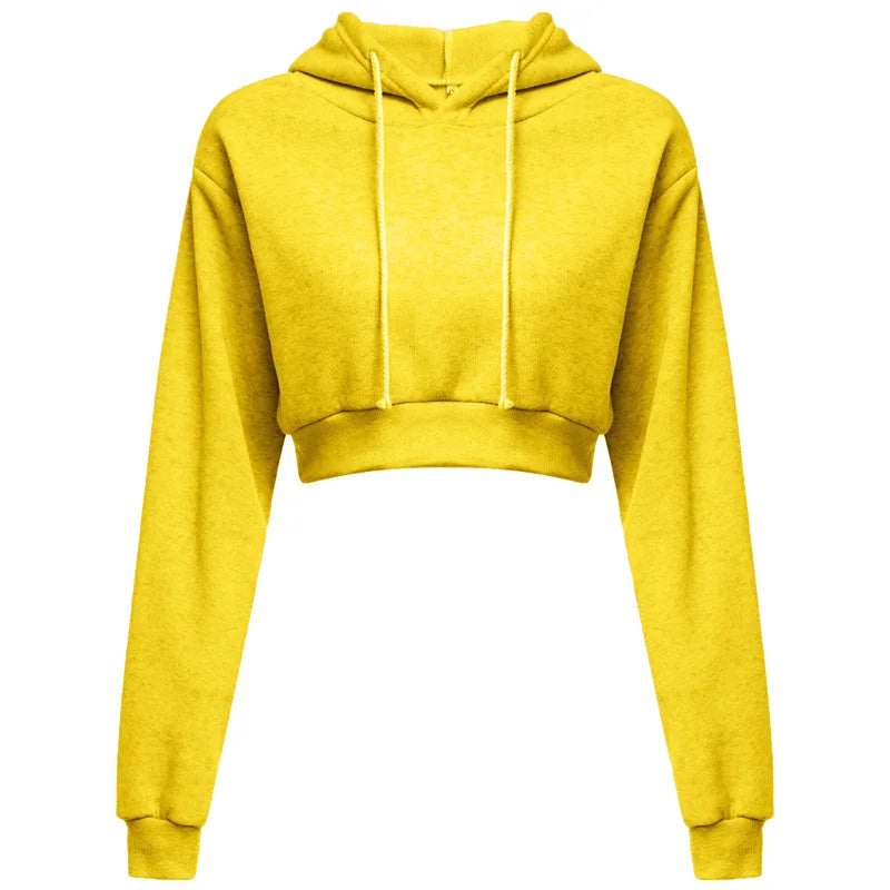 Women Crop Top Hoodie