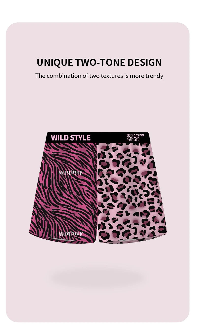 Arlo Pink Leopard Pattern Silk Briefs