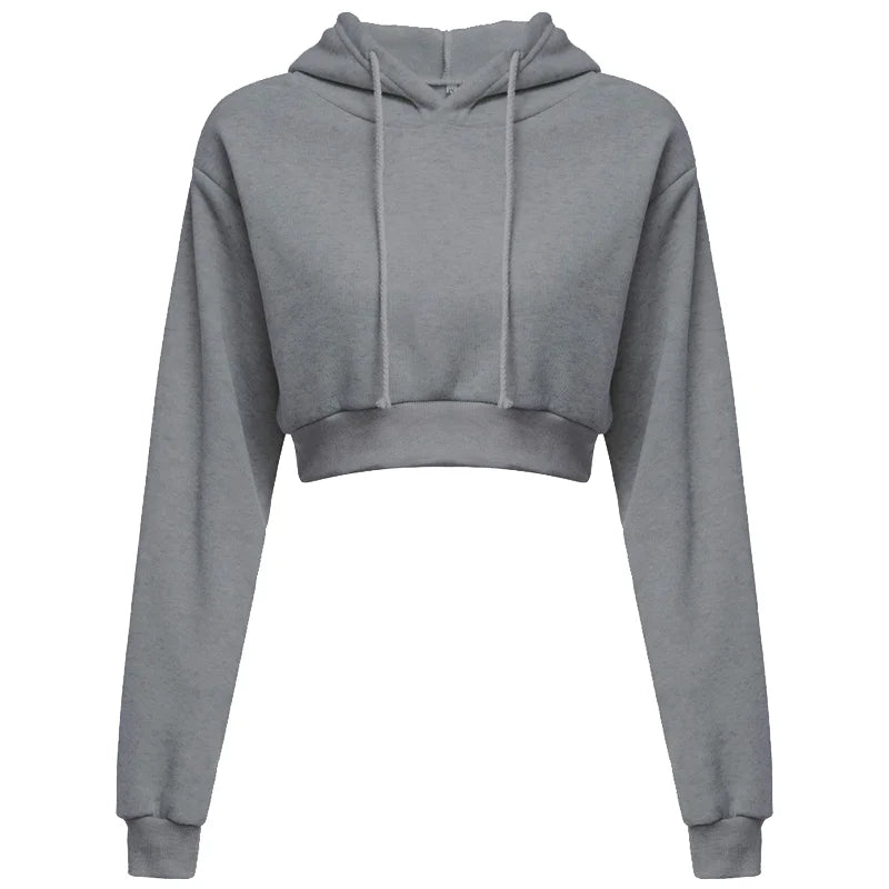 Women Crop Top Hoodie