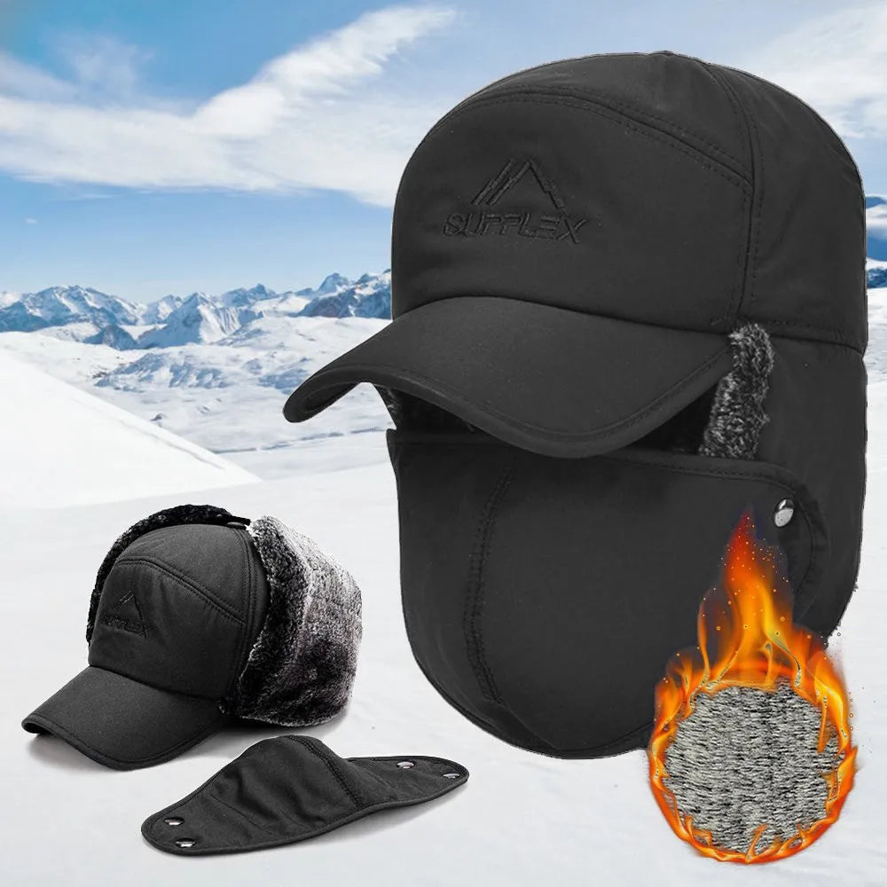 FauxEarHat Cap Winter Ski Trooper Trapper Cap