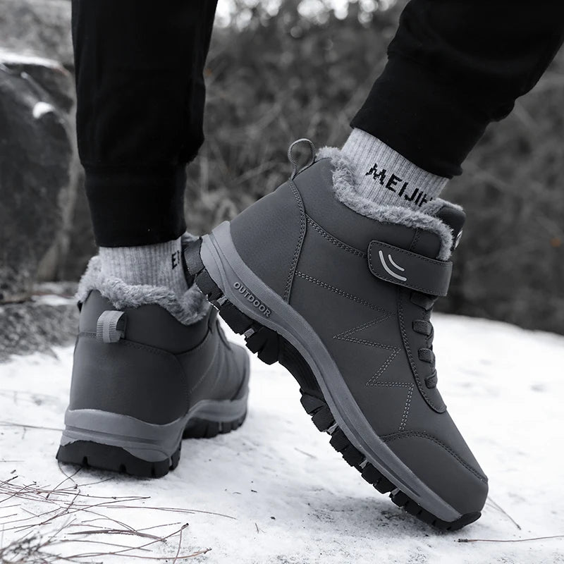 Men Top Quality Casual Snow Boots Waterproof Warm Winter Shoes Men Hiking Boots Outdoor Mountain Climbing Sneaker Man Trekking